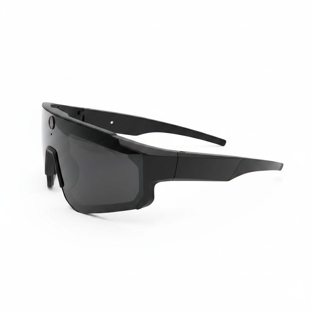 Lunettes IA Noir Mat - Vue de côté